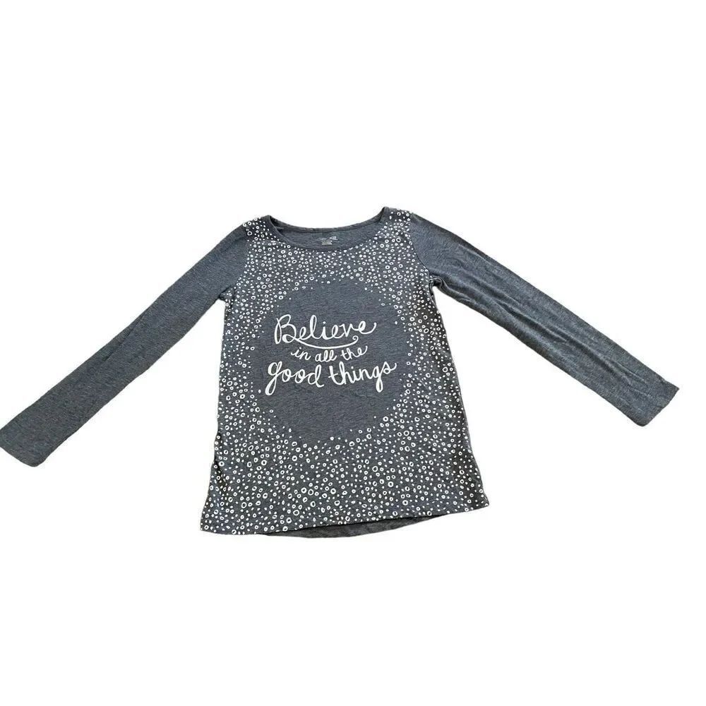 Cherokee Long Sleeve Shirt Girls Large Believe In All Good Things